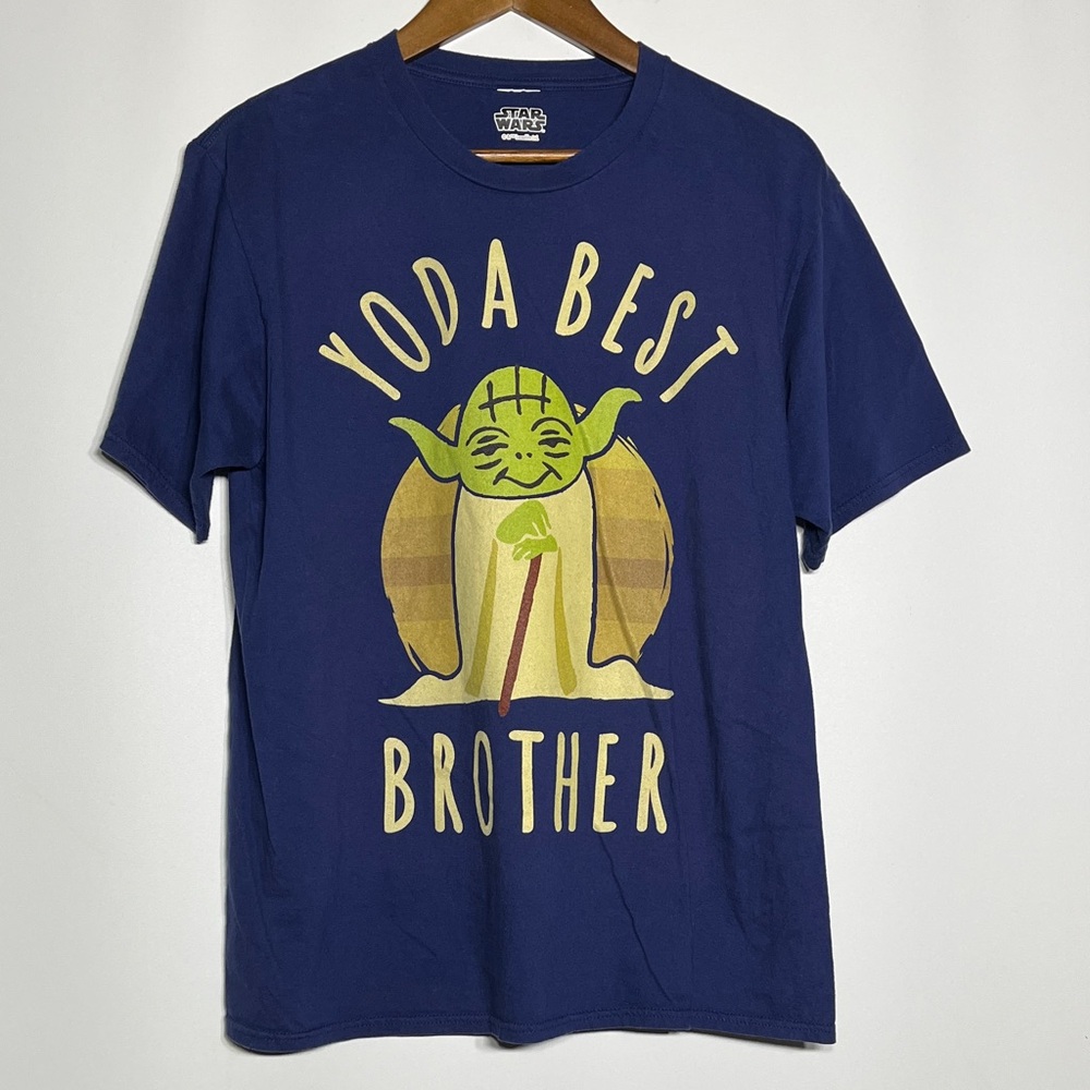Star Wars Yoda Best Brother Navy Tee